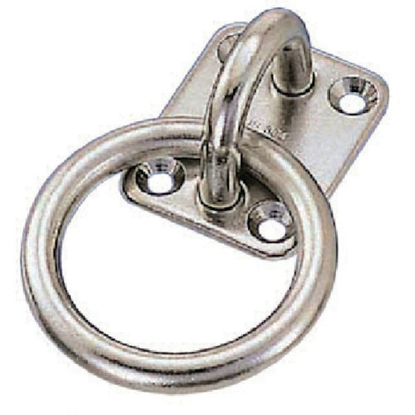 PR5 アイボルト ステンレス 丸カンプレート 丸カン内径30mm 30mm×34mm 使用荷重：0.15kN