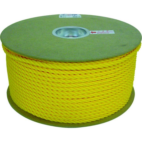 ポリエチレンロープドラム巻 9mm×150m イエロー