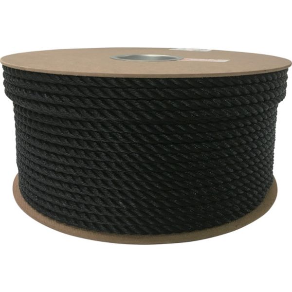 ポリエチレンロープドラム巻 9mm×150m ブラック