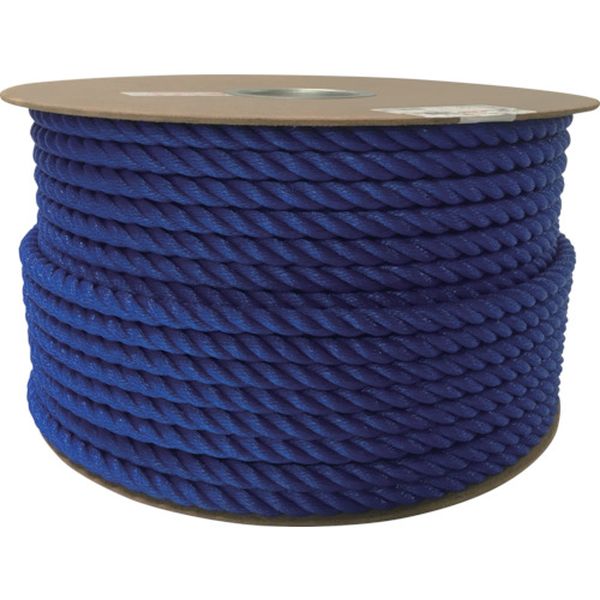 ポリエチレンロープドラム巻 12mm×100m ブルー