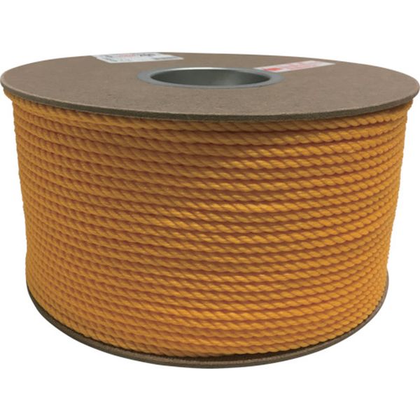 ポリエチレンロープドラム巻 5mm×200m イエロー