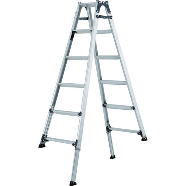 820-2640 伸縮脚付きはしご兼用脚立(踏ざん幅60mm・各脚441mm伸縮)