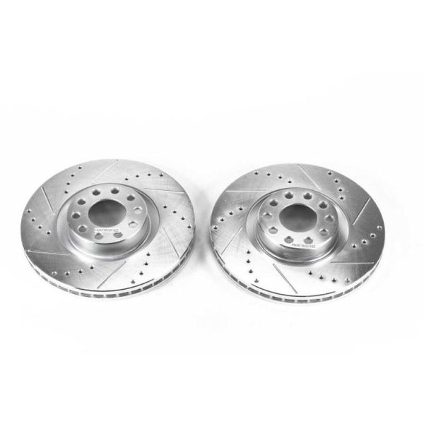 00-04 Audi A6 Quattro Front Evolution Drilled & Slotted Rotors - Pair