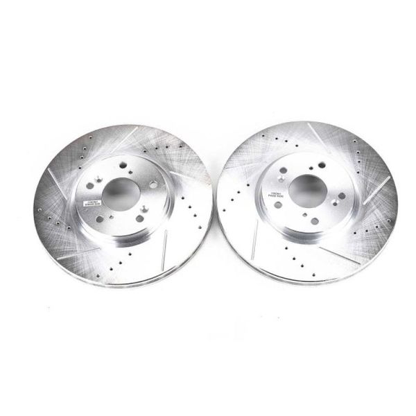 04-08 Acura TL Front Evolution Drilled & Slotted Rotors - Pair