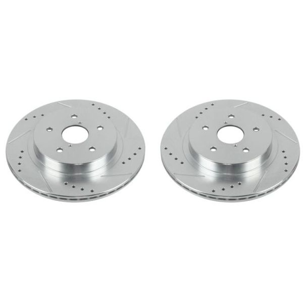 15-18 Subaru Legacy Rear Evolution Drilled & Slotted Rotors - Pair