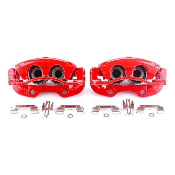 02-06 Cadillac Escalade Rear Red Calipers w/Brackets - Pair