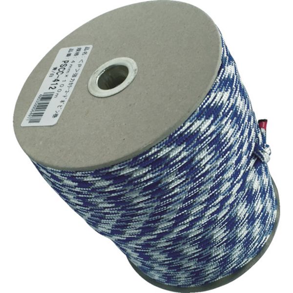 強力カラーコード 4mm×100m(青/白)