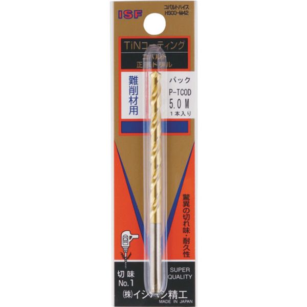 PTCOD6.0  パック入 TINコバルト正宗ドリル 6.0mm (1本入)