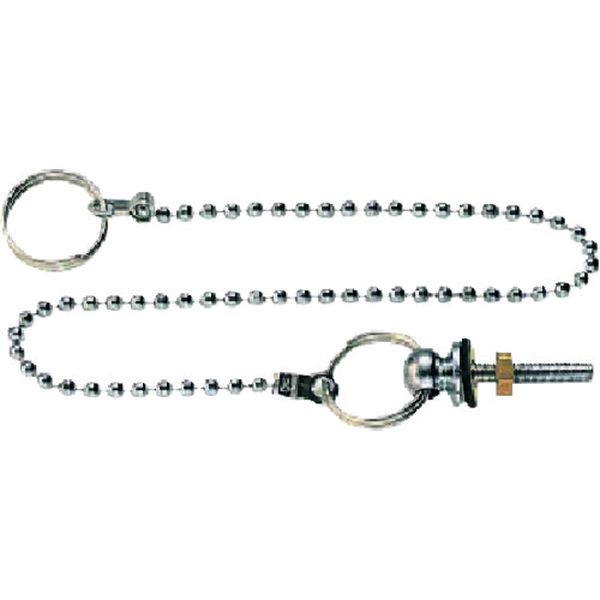 PU2048X3 166-7879  洗面用ゴム栓クサリ