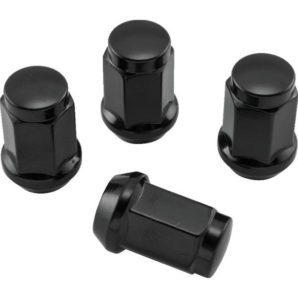 QuadBoss Lug Nuts 12x1.5 - 17mm-Od - Black - Box of 4