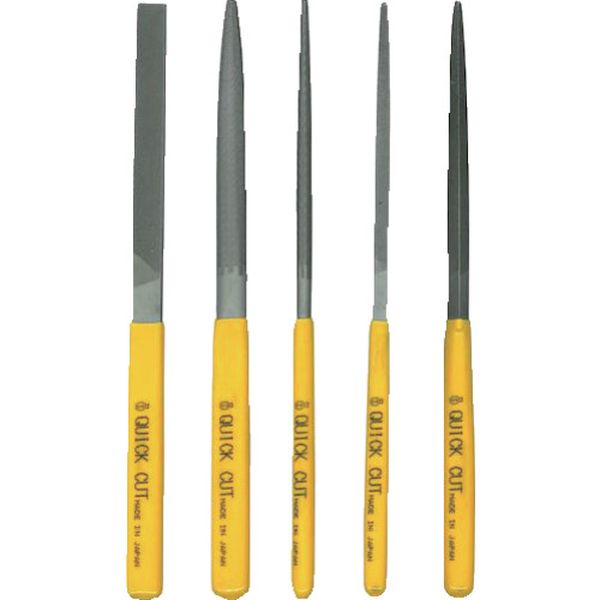 852-8627  クイックカットヤスリ 5本組 セット 中目