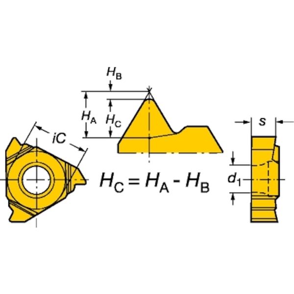 T-Max U-ロック ねじ切りチップ 1020 10個入り