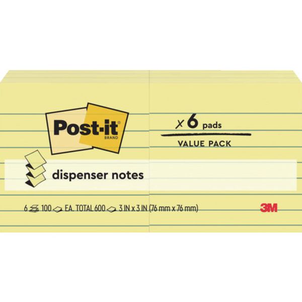 829-1074  ポスト・イット ポップアップノート詰替用 イエロー