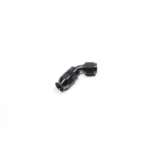 -6AN 45 Degree PTFE Hose End - Black