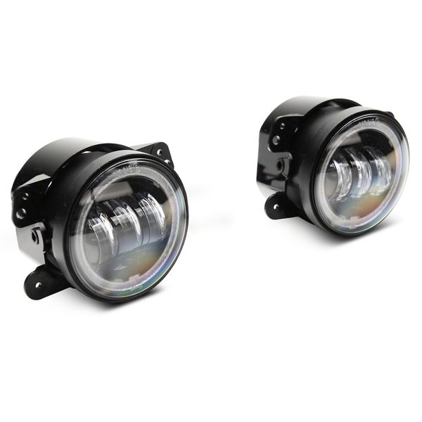 07-18 Jeep Wrangler JK Axial Series 4-In LED Fog Lights w/ RGB Halo