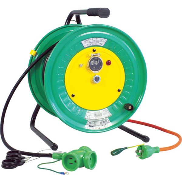 電工ドラム　防雨防塵型びっくリール１００Ｖ　アース付　３０ｍ