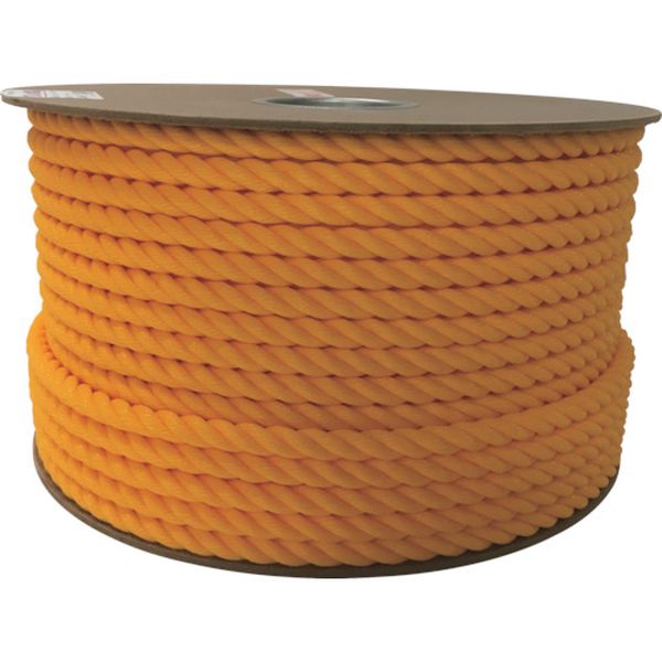 RE60 102-3624  ロープ PEカラーロープドラム巻 12φ イエロー