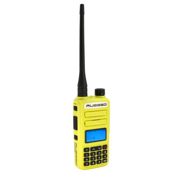 Rugged GMR2 PLUS - GMRS / FRS Two Way Handheld Radio Safety Yellow