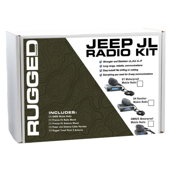 Jeep Wrangler JL/JLU/Gladiator JT 2-Way GMRS Radio Kit 25 Watt - GMR25 Waterproof