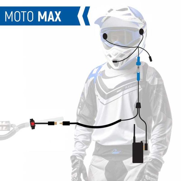 MOTO MAX Comm Kit w/ HD OFFROAD Cables With GMR2 PLUS - GMRS Radio