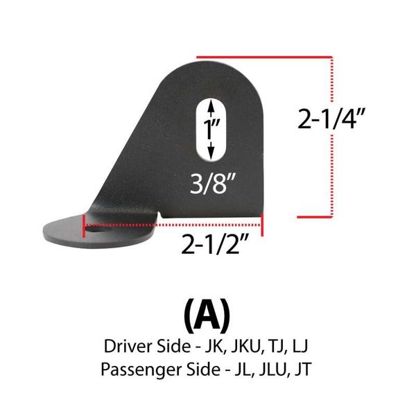 Antenna Mount for Jeep Wrangler TJ LJ JK JL and Gladiator JT Jeep B Mount