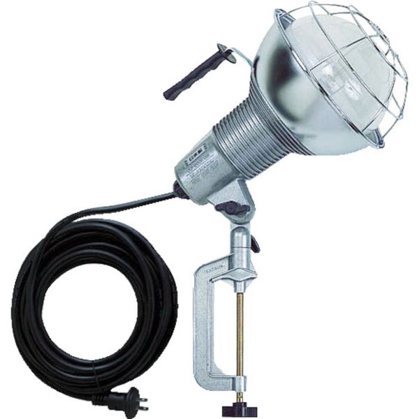 防雨型水銀作業灯　バラストレス水銀ランプ５００Ｗ　１００Ｖ５ｍ　バイス付