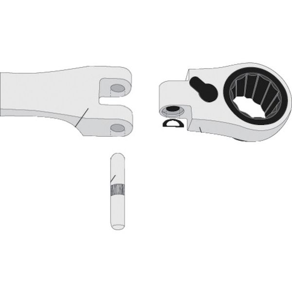 RKRMA14 864-2780  超ロング首振ラチェットめがねレンチ用リペアキット14mm用