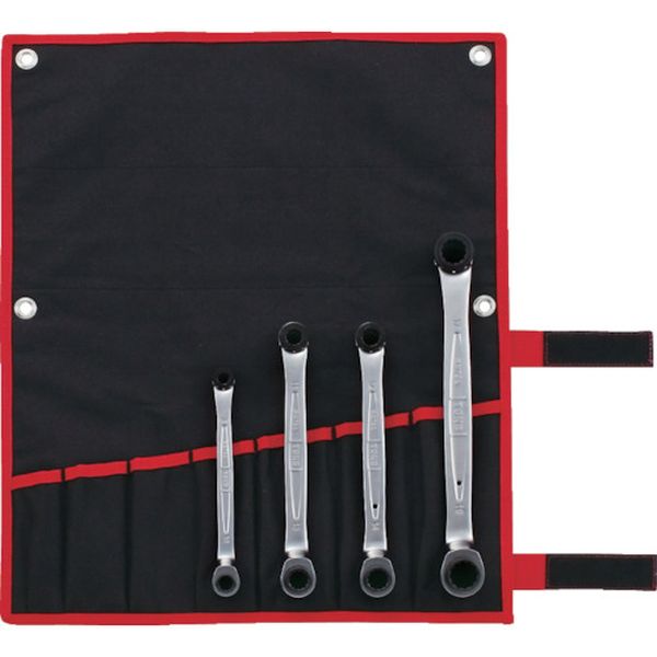 866-6402  75度両頭ラチェットめがねレンチセット(深穴タイプ)