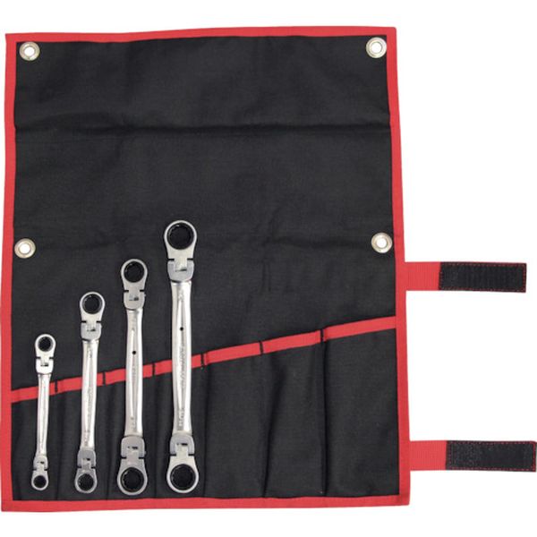 両首振ラチェットめがねレンチセット インチサイズ