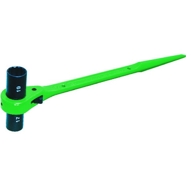 両ロングソケット・両口ラチェットレンチ（爪式）六角対辺：１７×１９