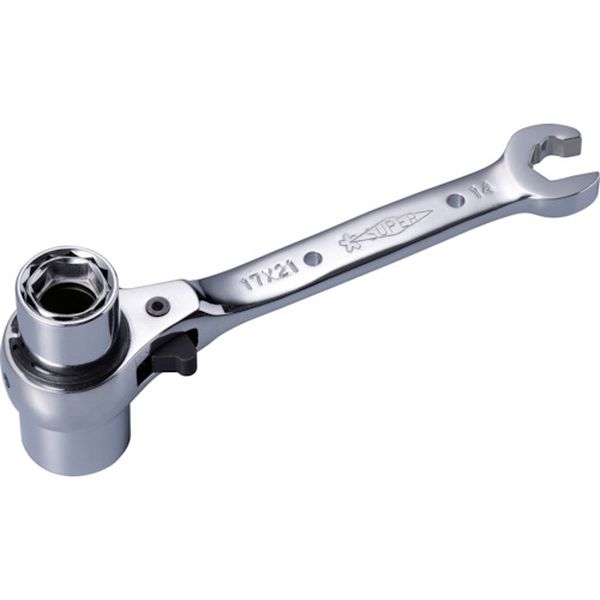 601-5036 5サイズラチェットレンチ インナーソケット：17、19 アウターソケット：21、24