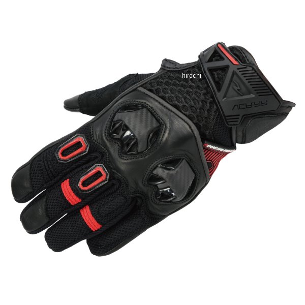 2025年春夏モデル レディース ジェットエアアドベンチャーメッシュグローブ 黒/赤 WLサイズ