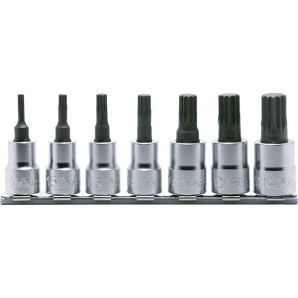 RS30207L50 121-8349 9.5mm差込 3重4角ビットソケット(XZN)レールセット 7ヶ組