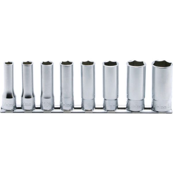 RS3300M8  9.5mm差込 6角ディープソケットレールセット 8ヶ組