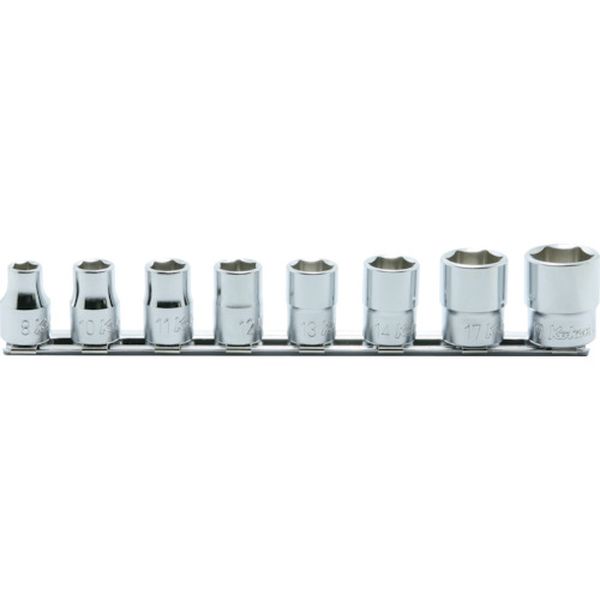 RS3400M8 121-8274  9.5mm差込 6角ソケットレールセット 8ヶ組