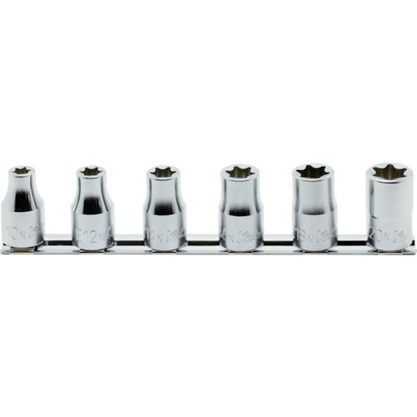 RS44256N  12.7mm差込 トルクスソケット(ナット用)レールセット 6ヶ組