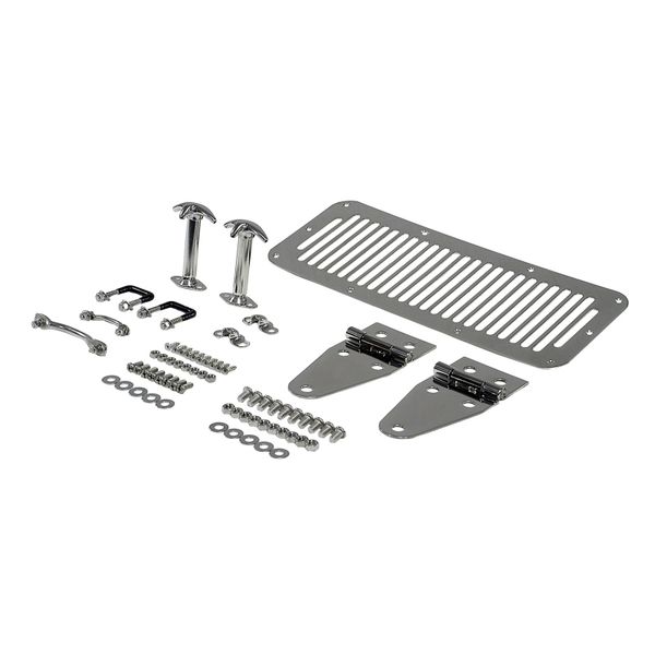 76-86 Jeep CJ / 87-95 Jeep Wrangler Stainless Steel Hood Dress Up Kit