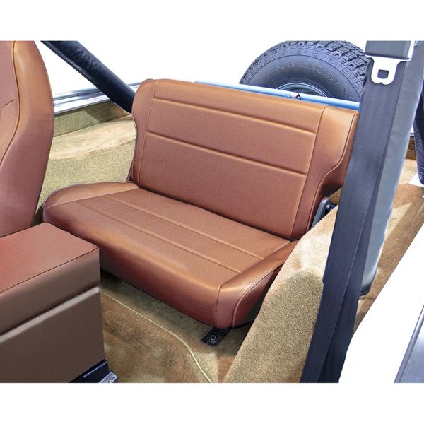 Fold & Tumble Rear Seat Tan 76-95 Jeep CJ / Jeep Wrangler