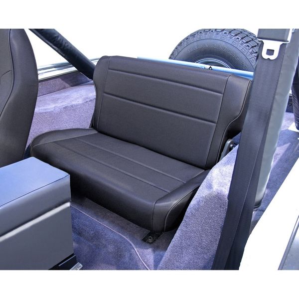 Fold&Tumble Rear Seat Black Denim 76-95 Jeep CJ / Jeep Wrangler