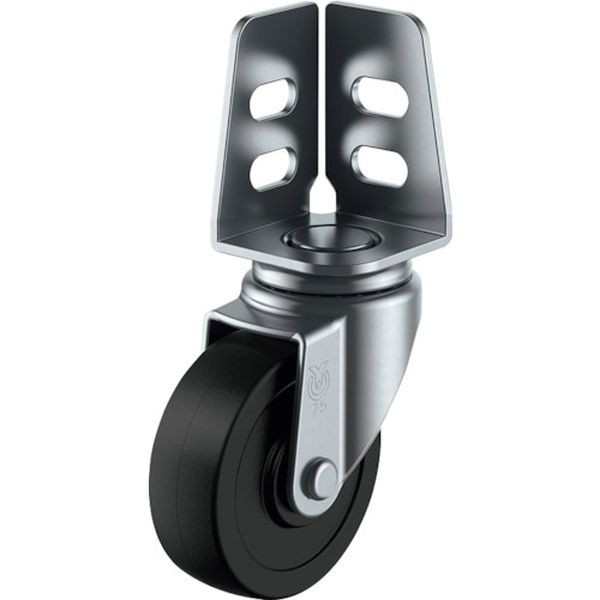 SA75RHE アングル 自在 キャスター 導電ゴム 車輪径75mm Sタイプ SA型 取付寸法20×21，16