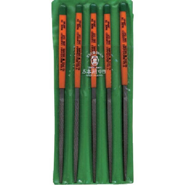 組ヤスリ　５本組　三角　中目