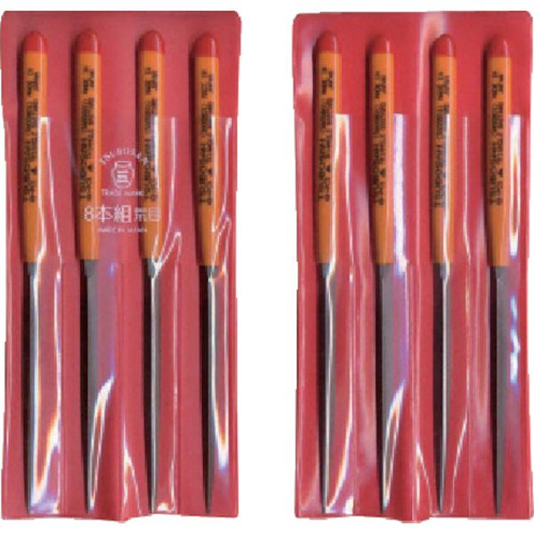 組ヤスリ　８本組　三角　荒目