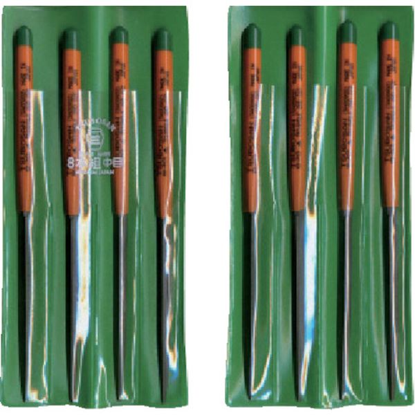 組ヤスリ　８本組　三角　中目