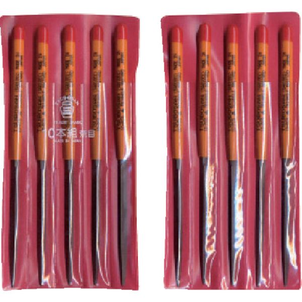 組ヤスリ　１０本組　三角　荒目