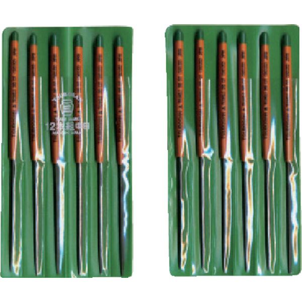 組ヤスリ　１２本組　三角　中目