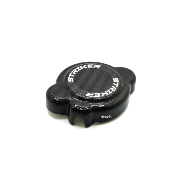 ストライカー STRIKER エアロデザインSADカーボンラジエターキャップカバー ロゴステッカー付属 Z900RS/CAFÉ 21-  ブラック