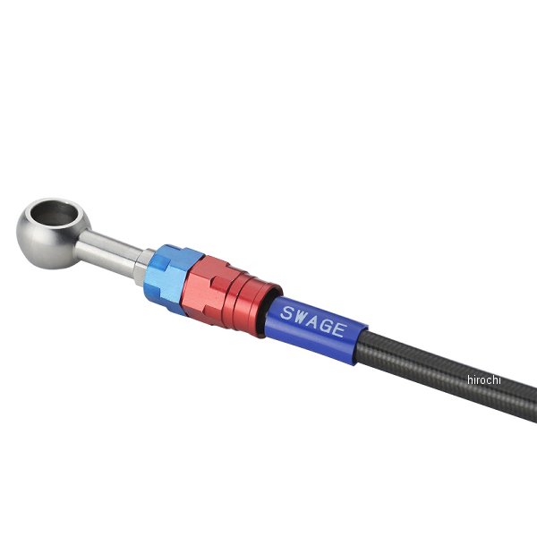 スウェッジラインプロ Fホースキット 18年-22年 CB400SF Revo バイピース レッド&ブルー ブラックホース