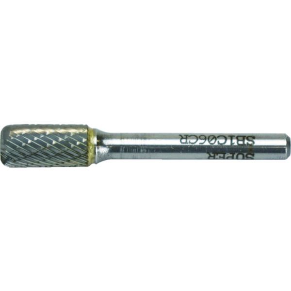 スーパー超硬バ- 6ミリ(ダブルカット)円筒コーナーR刃型