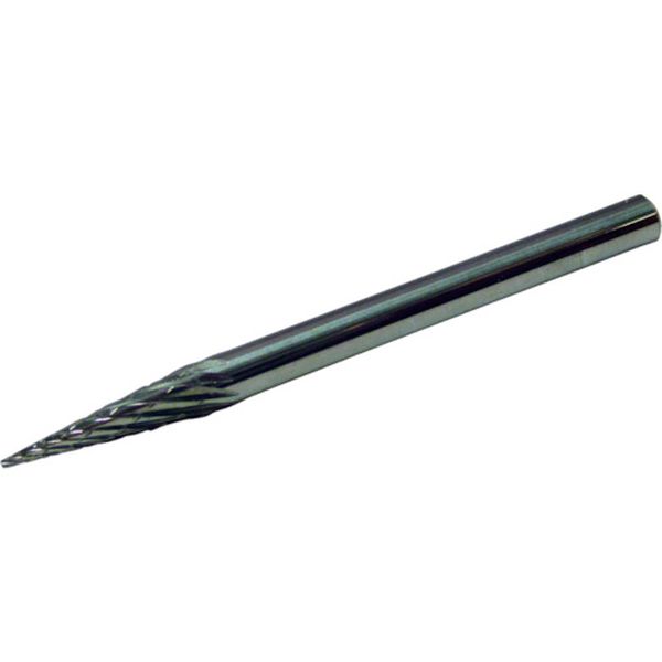 超硬バーシャンク径３ミリ（円錐型）ダブルカット刃径：３．０波長：１１