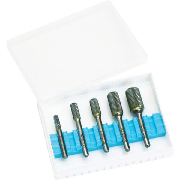 スーパー超硬バ-6ミリ(ダブルカット)円筒コーナーR刃型5本セット